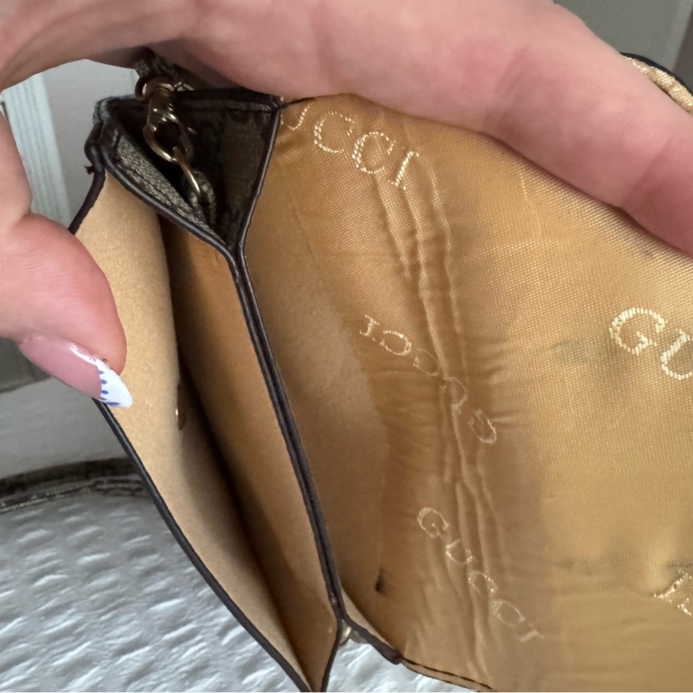 Gucci Tan and Brown Crossbody Bag with GG Monogram - Picture 6 of 9
